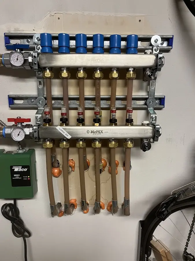 Plumber performing Gas Leak Detection at a residential property in Hampton